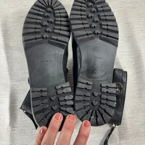 Stuart Weitzman Leather Moto Boots - 8.5 - Picture 8 of 8